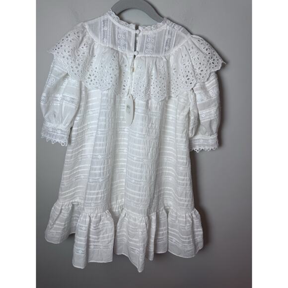 PETITE AMALIE Embroidered Dress Eyelet White Girls Sz 5 NWT $209 MSRP - Picture 11 of 14